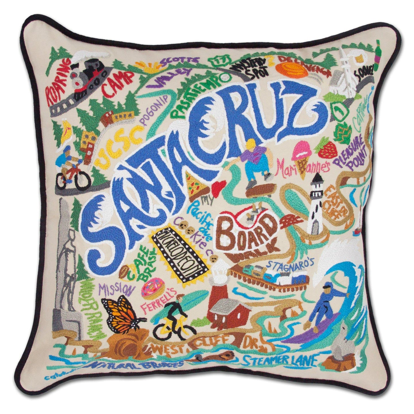 Midwest City Embroidered Decorative Throw Pillow