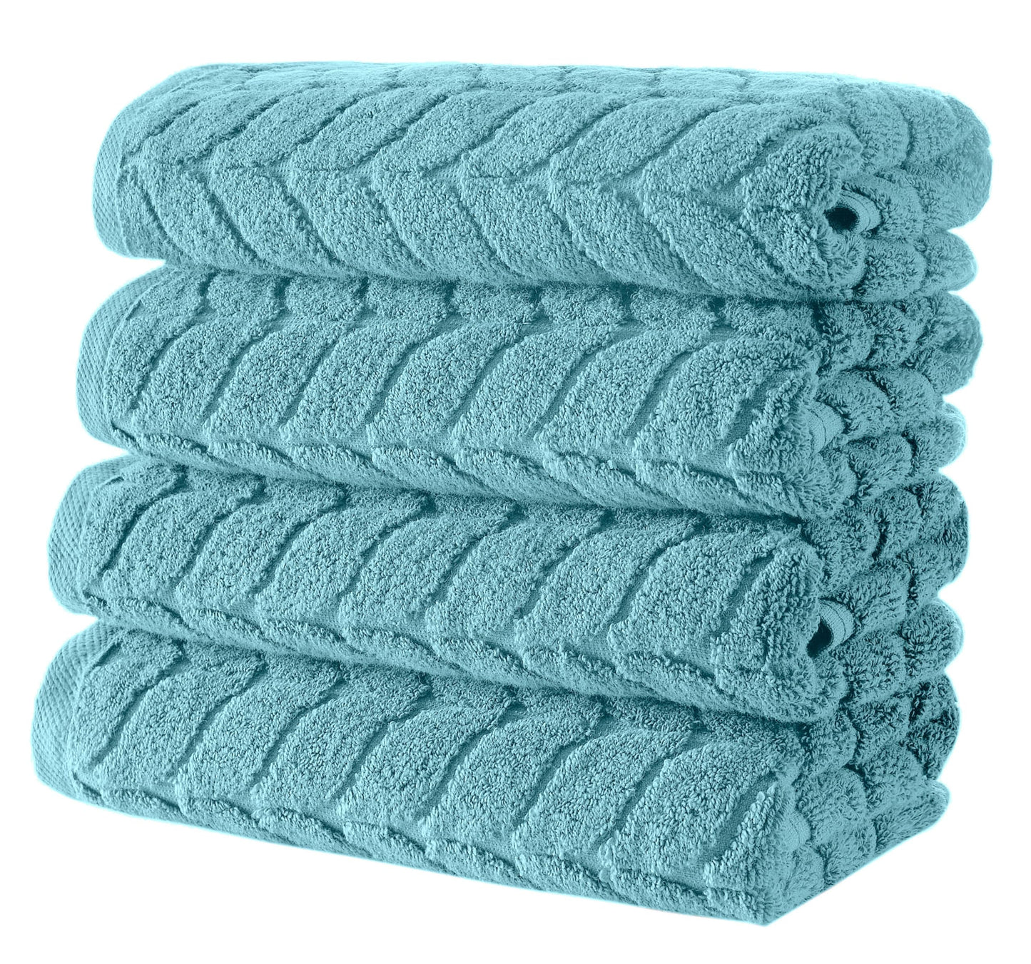 Turkish Cotton Towel Set Soft Plush Jacquard Design