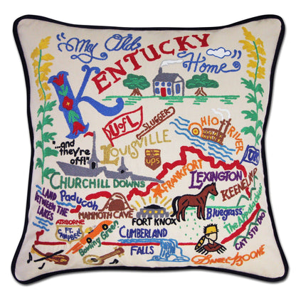 Midwest City Embroidered Decorative Throw Pillow