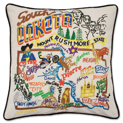 Midwest City Embroidered Decorative Throw Pillow