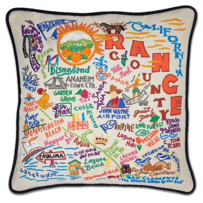 Midwest City Embroidered Decorative Throw Pillow