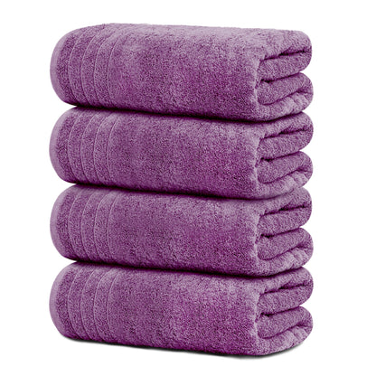 Extra Large Cotton Bath Towels Soft Quick-Dry 4-Pack