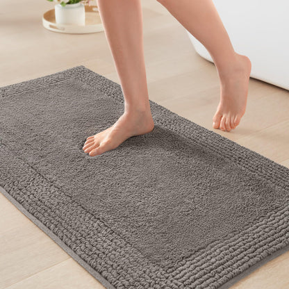 Luxury Cotton Tufted Bath Rug with Reversible Design