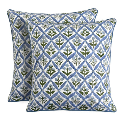 Block Print Cotton Decorative Cushion Cover Set