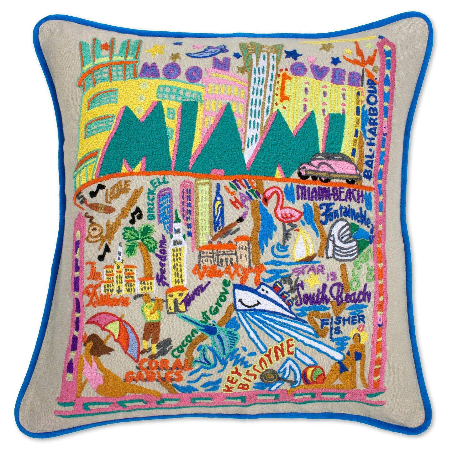 Midwest City Embroidered Decorative Throw Pillow