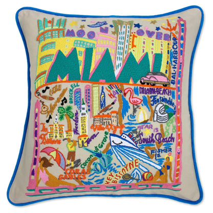 Midwest City Embroidered Decorative Throw Pillow
