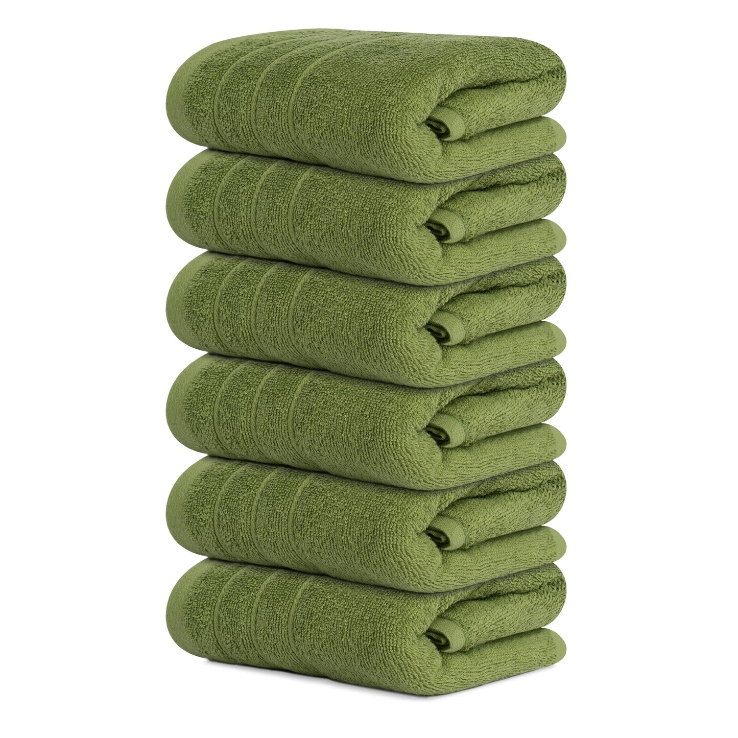 Soft Cotton Hand Towel Set Quick-Dry 6-Pack