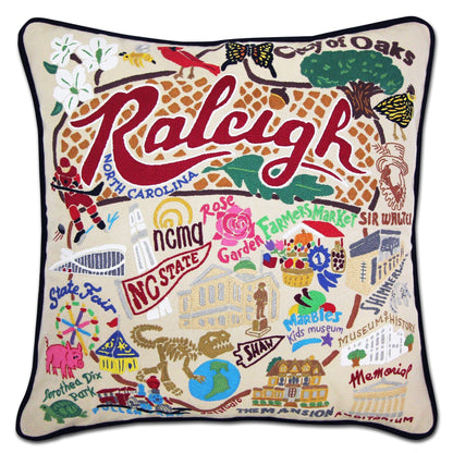 Midwest City Embroidered Decorative Throw Pillow