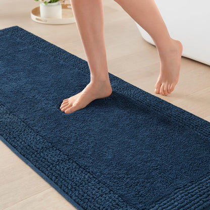 Luxury Cotton Tufted Bath Rug with Reversible Design