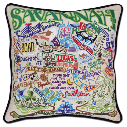 Midwest City Embroidered Decorative Throw Pillow