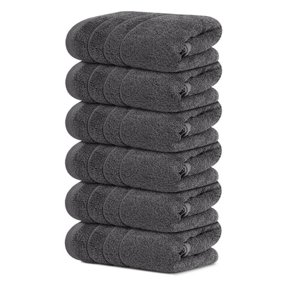 Soft Cotton Hand Towel Set Quick-Dry 6-Pack