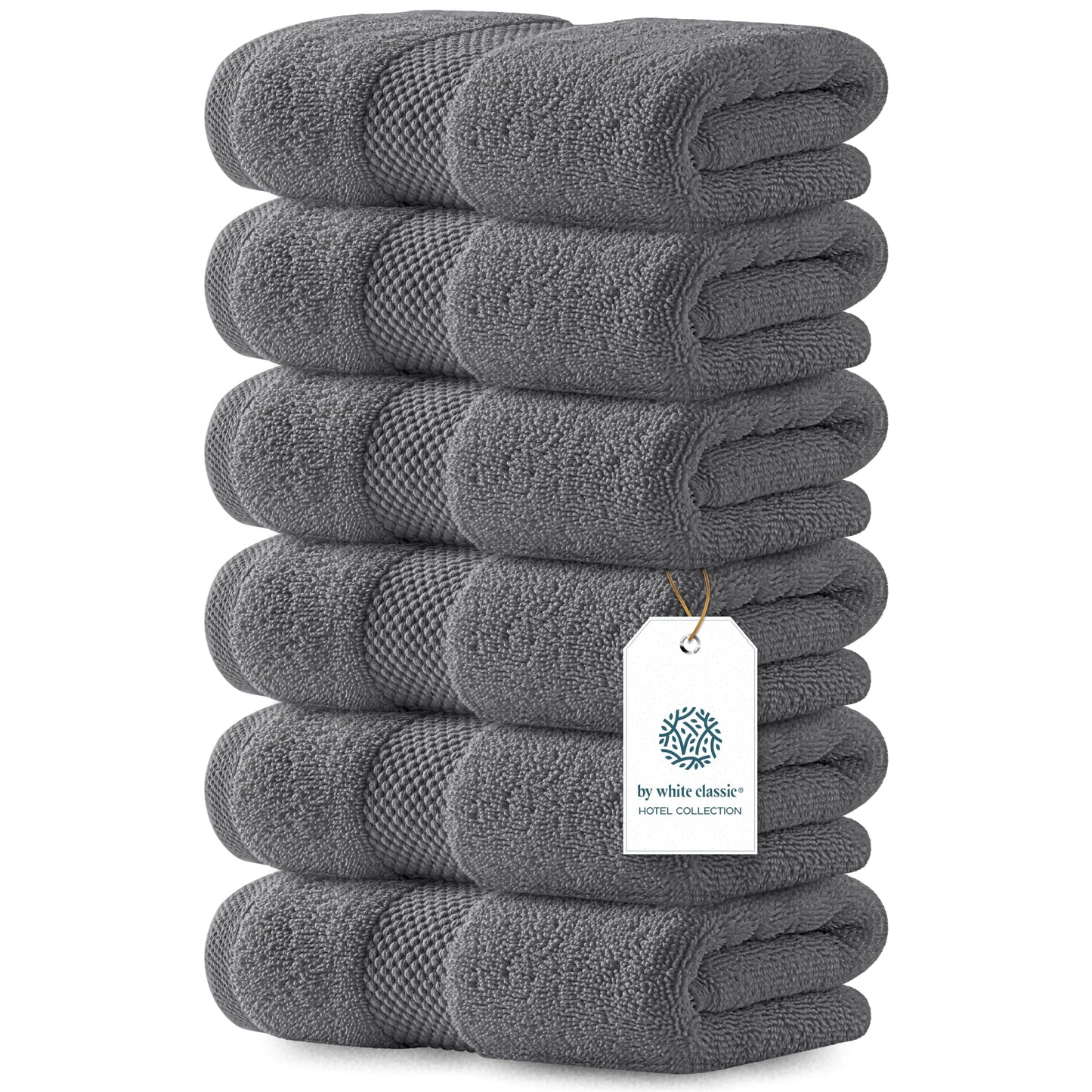 Luxury Cotton Hand Towel Set Hotel Spa 6-Pack