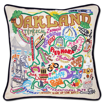 Midwest City Embroidered Decorative Throw Pillow