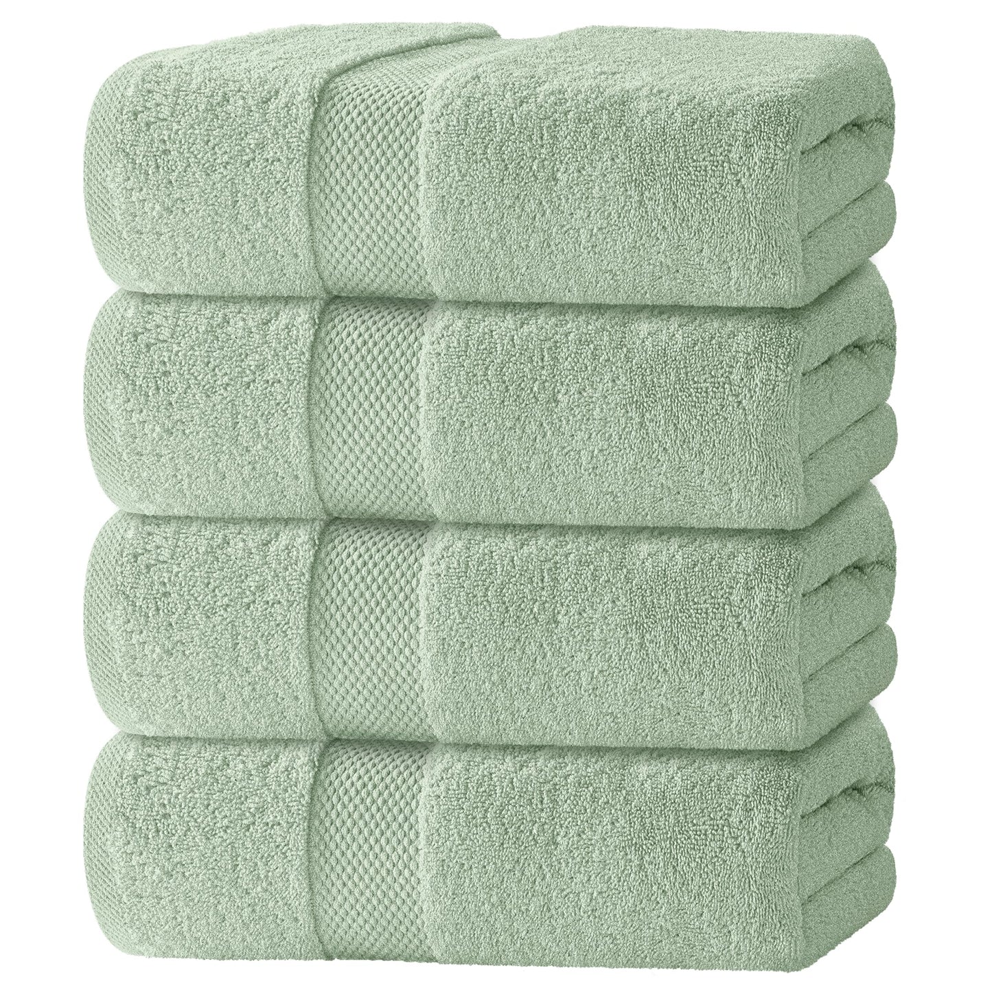 Luxury Cotton Bath Towel Set Thick Soft 4-Pack
