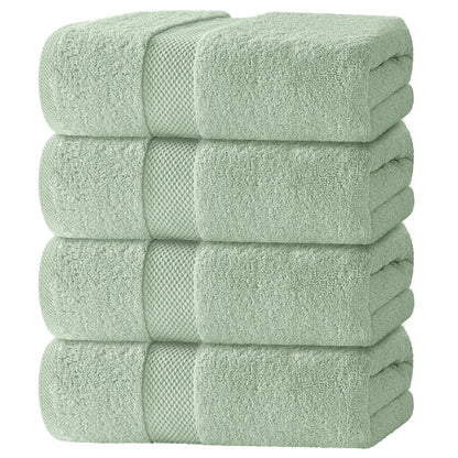 Luxury Cotton Bath Towel Set Thick Soft 4-Pack