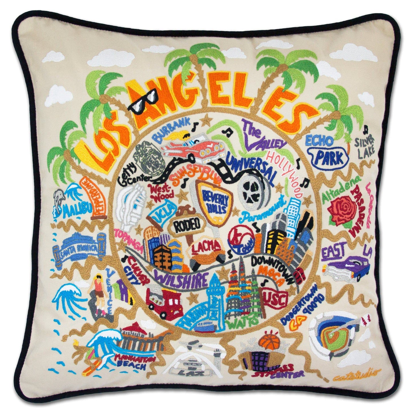 Midwest City Embroidered Decorative Throw Pillow