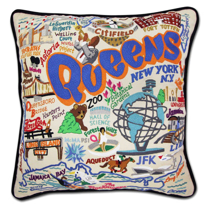 Midwest City Embroidered Decorative Throw Pillow