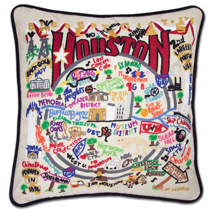 Midwest City Embroidered Decorative Throw Pillow