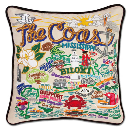 Midwest City Embroidered Decorative Throw Pillow
