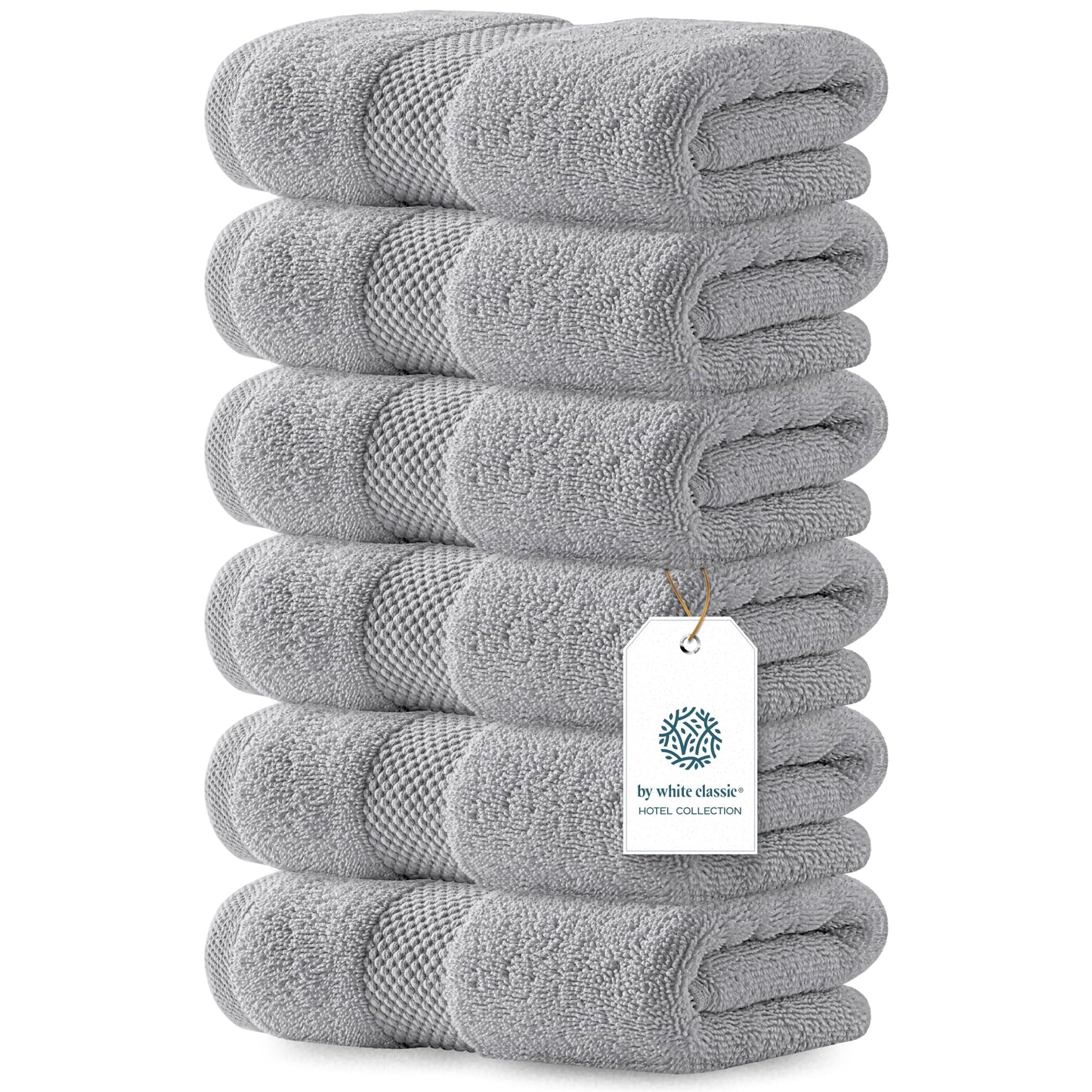 Luxury Cotton Hand Towel Set Hotel Spa 6-Pack