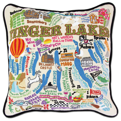 Midwest City Embroidered Decorative Throw Pillow