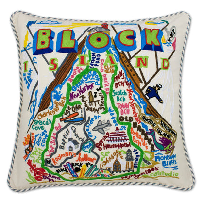 Midwest City Embroidered Decorative Throw Pillow