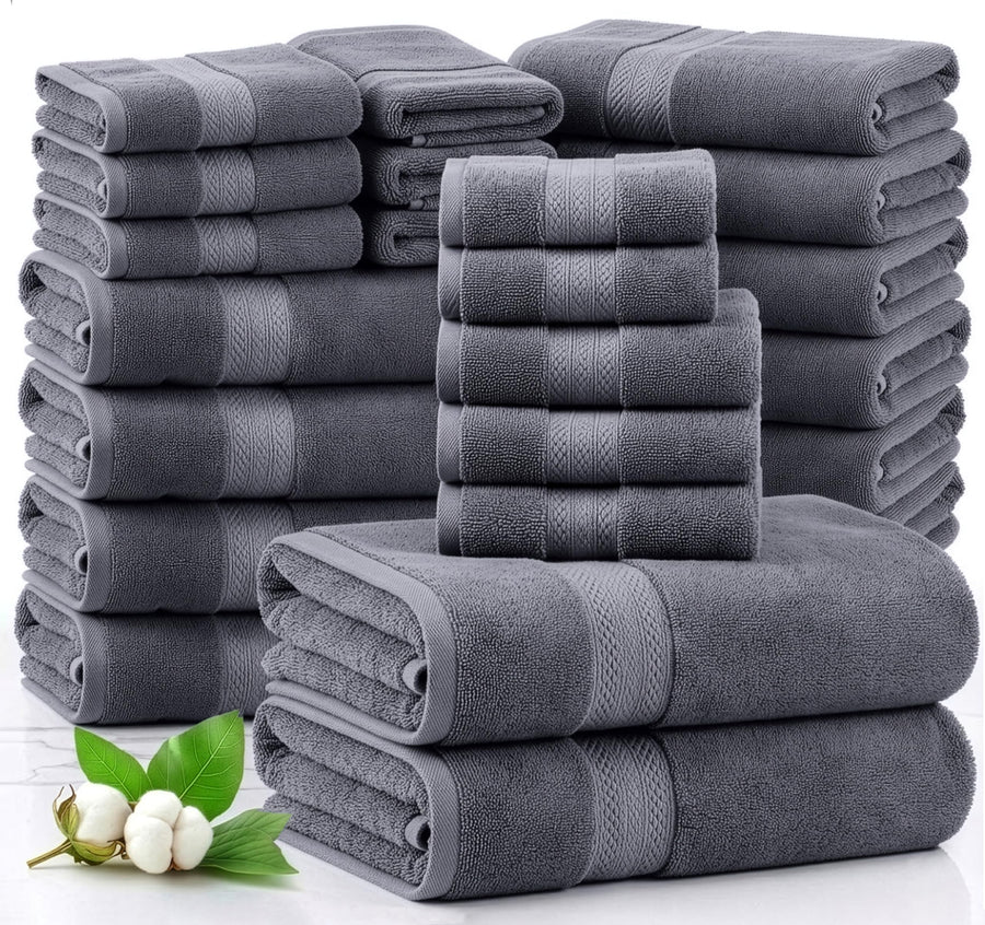 Complete Cotton Bathroom Towel Set Extra Large