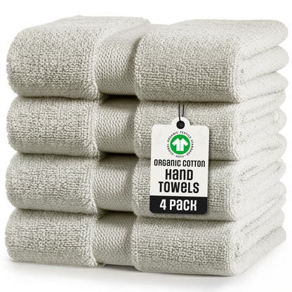 Pack of 4 Organic Cotton Hand Towels
