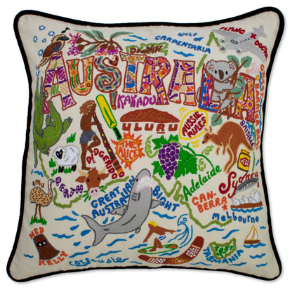 Midwest City Embroidered Decorative Throw Pillow