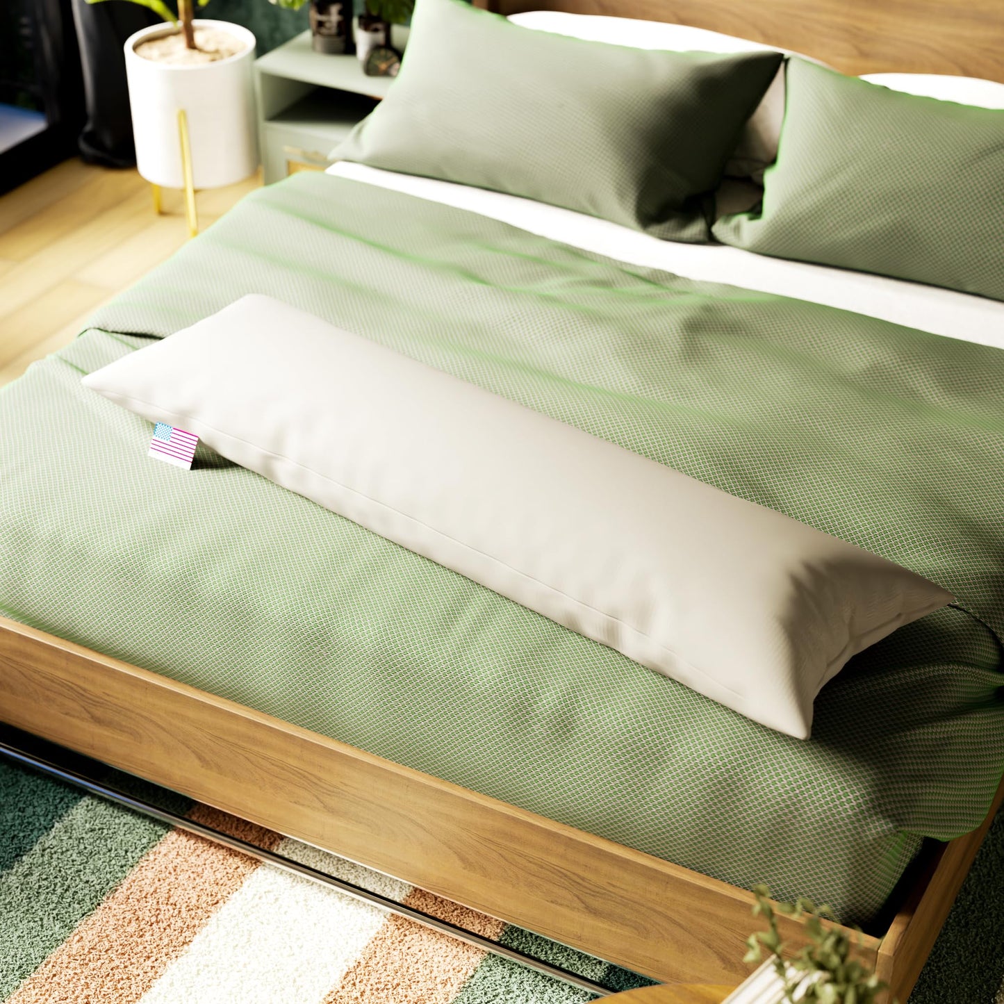 Organic Cotton Body Pillow Insert with Twill Shell