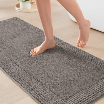 Luxury Cotton Tufted Bath Rug with Reversible Design