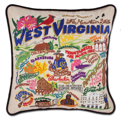 Midwest City Embroidered Decorative Throw Pillow