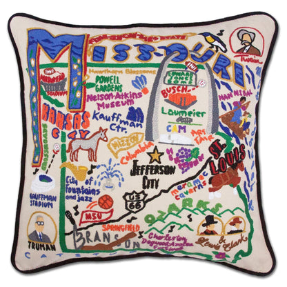 Midwest City Embroidered Decorative Throw Pillow