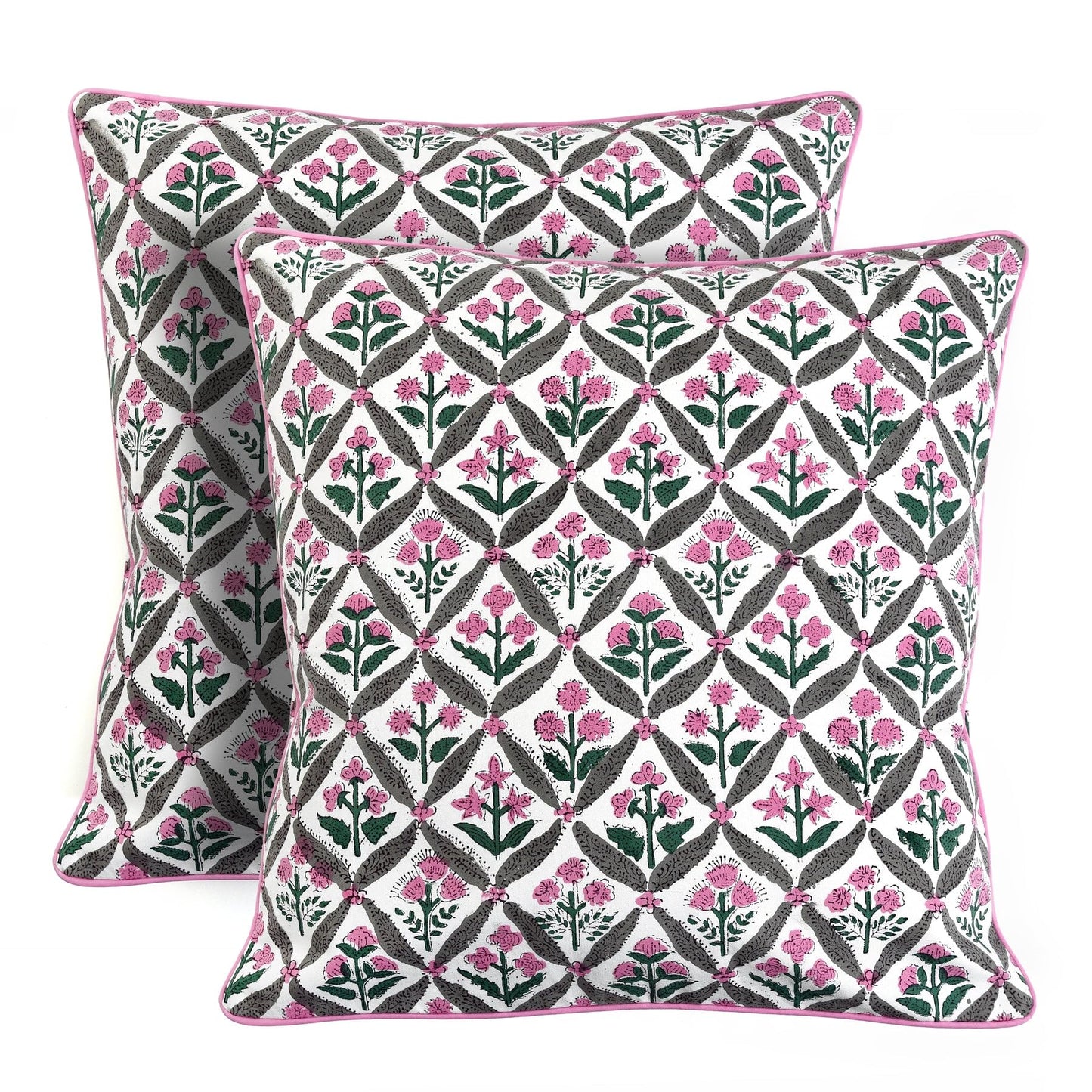 Block Print Cotton Decorative Cushion Cover Set