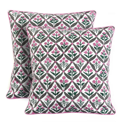 Block Print Cotton Decorative Cushion Cover Set