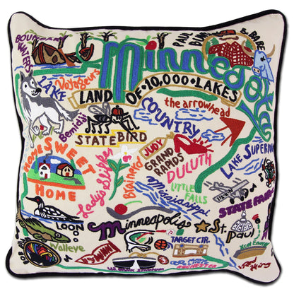 Midwest City Embroidered Decorative Throw Pillow