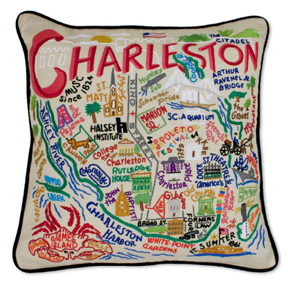 Midwest City Embroidered Decorative Throw Pillow