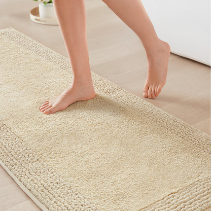 Luxury Cotton Tufted Bath Rug with Reversible Design