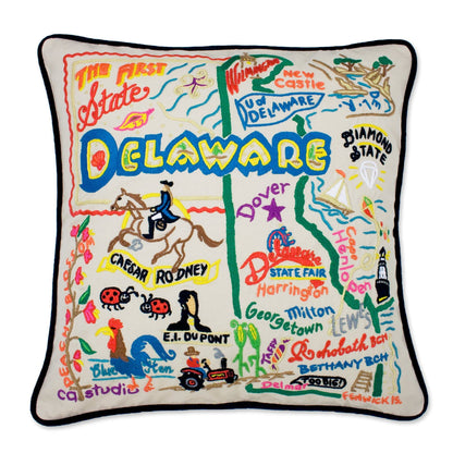 Midwest City Embroidered Decorative Throw Pillow