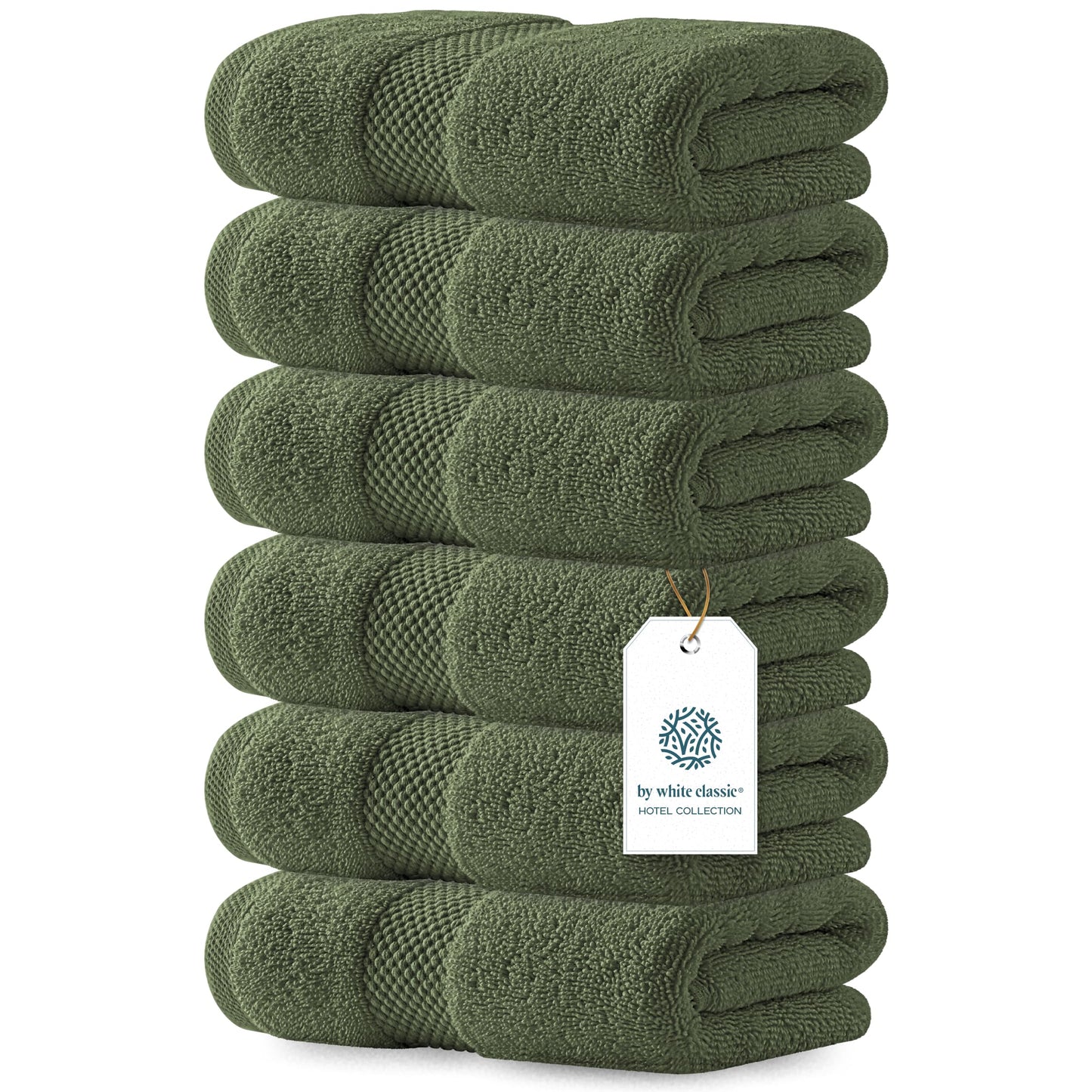 Luxury Cotton Hand Towel Set Hotel Spa 6-Pack