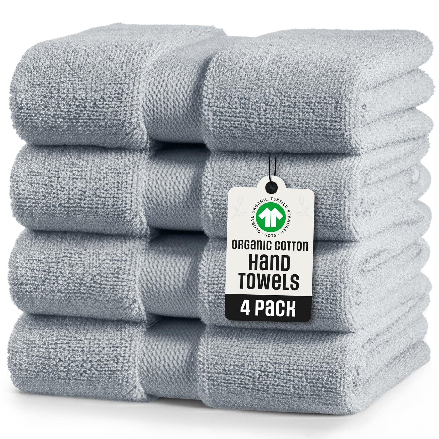 Pack of 4 Organic Cotton Hand Towels