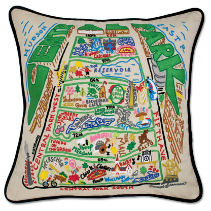 Midwest City Embroidered Decorative Throw Pillow