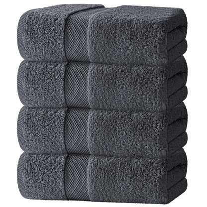 Luxury Cotton Bath Towel Set Thick Soft 4-Pack