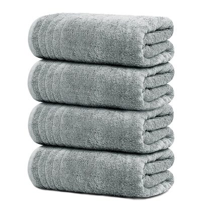 Extra Large Cotton Bath Towels Soft Quick-Dry 4-Pack