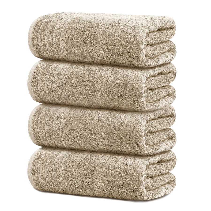 Extra Large Cotton Bath Towels Soft Quick-Dry 4-Pack
