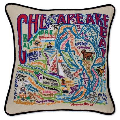 Midwest City Embroidered Decorative Throw Pillow