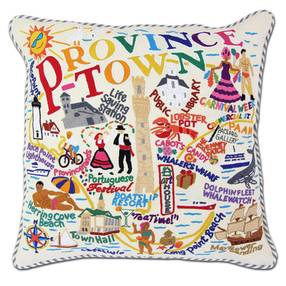 Midwest City Embroidered Decorative Throw Pillow