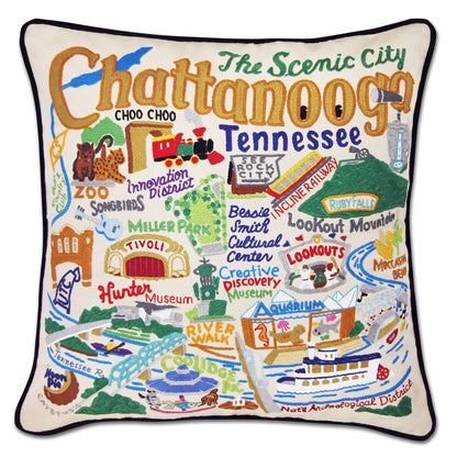 Midwest City Embroidered Decorative Throw Pillow