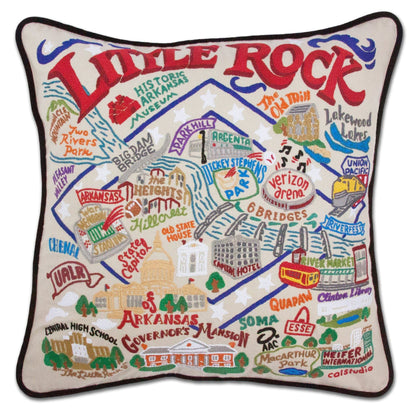 Midwest City Embroidered Decorative Throw Pillow
