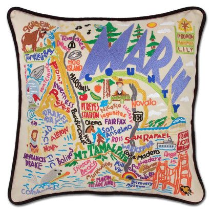 Midwest City Embroidered Decorative Throw Pillow